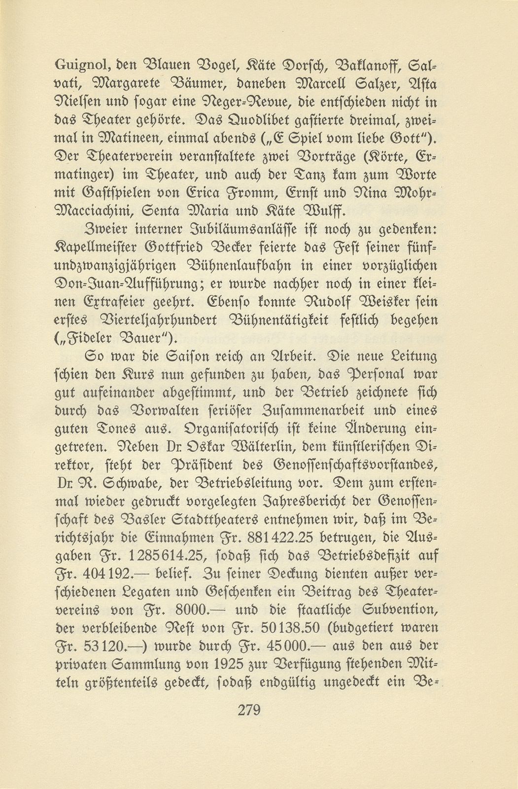 Das künstlerische Leben in Basel vom 1. Oktober 1926 bis 30. September 1927 – Seite 5