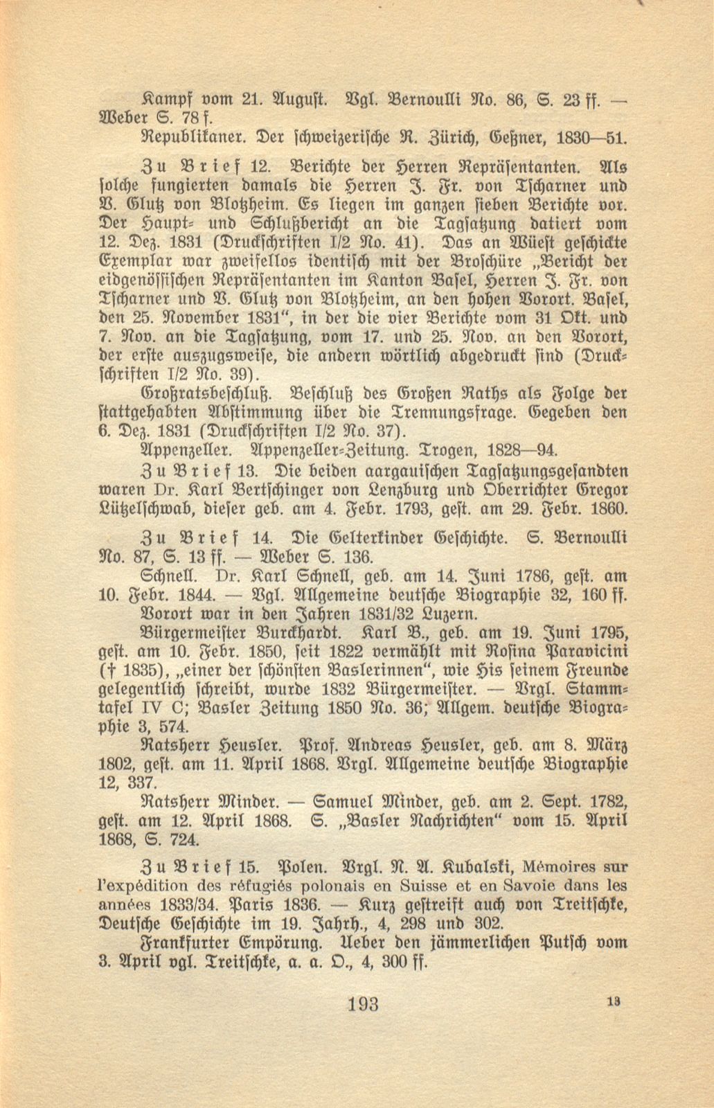 Aus den Briefen eines Baslers vor hundert Jahren [Eduard His-La Roche] – Seite 27