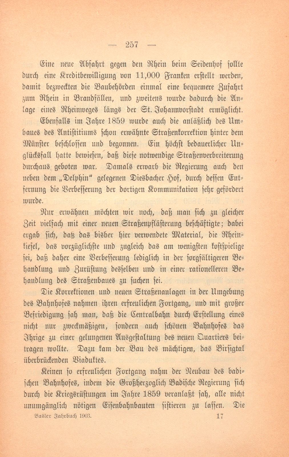 Basels bauliche Entwicklung im 19. Jahrhundert – Seite 51