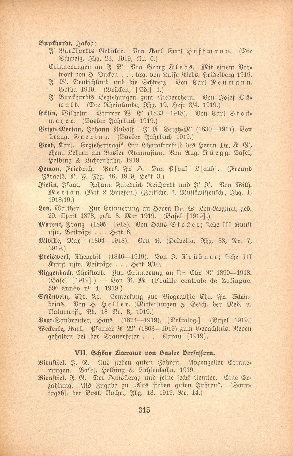 Basler Bibliographie 1919 – Seite 8