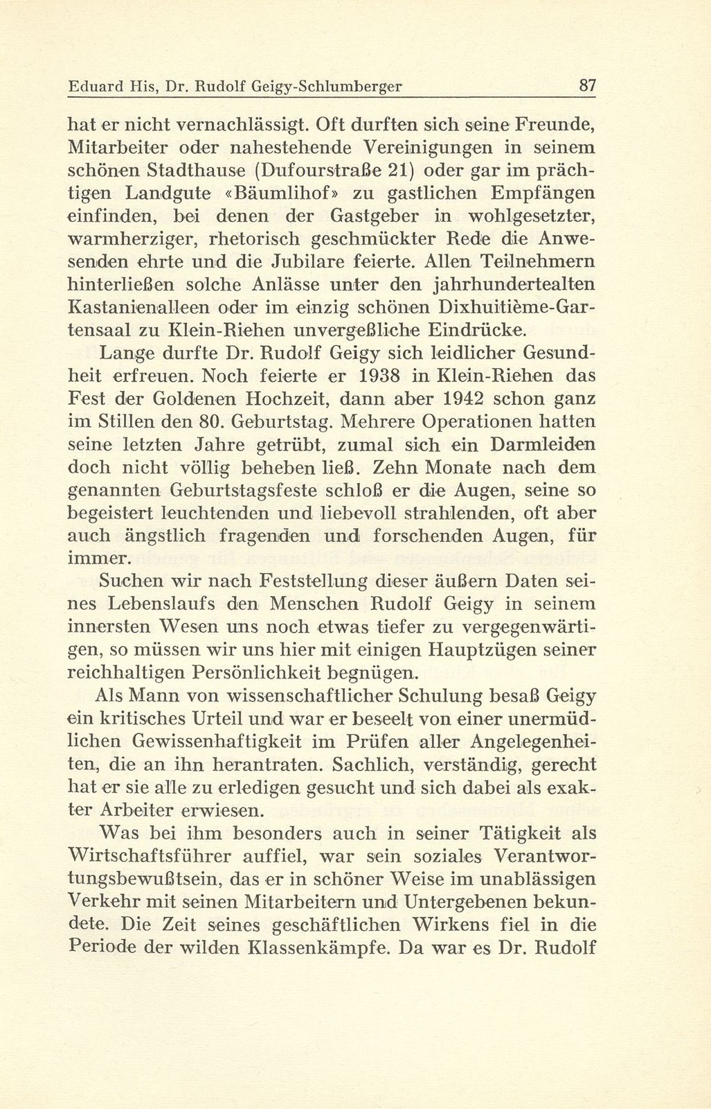 Dr. Rudolf Geigy-Schlumberger 24. März 1862 bis 14. Februar 1943 – Seite 5