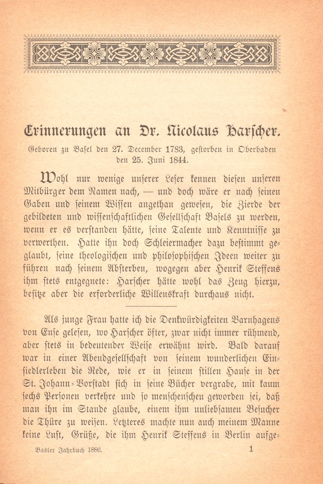 Erinnerungen an Dr. Nicolaus Harscher – Seite 1