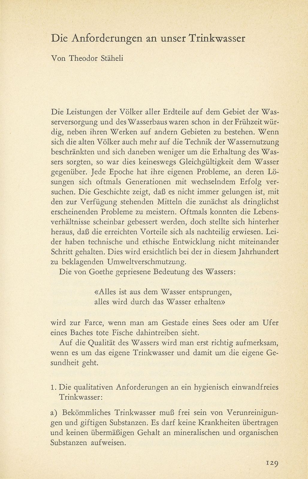 Die Anforderungen an unser Trinkwasser – Seite 1