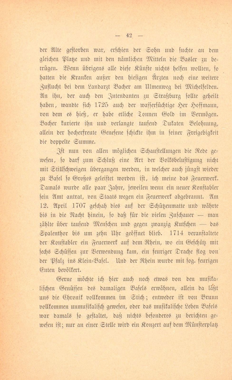 Mitteilungen aus einer Basler Chronik des beginnenden XVIII. Jahrhunderts [Sam. v. Brunn] – Seite 22