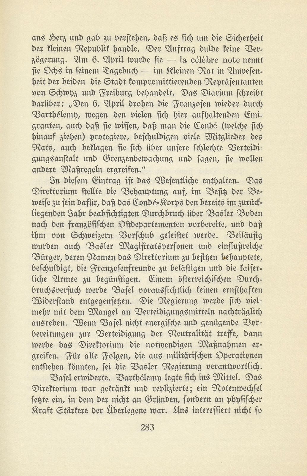 Die Basler Friedensbotschaft an das französische Direktorium 1796 – Seite 14