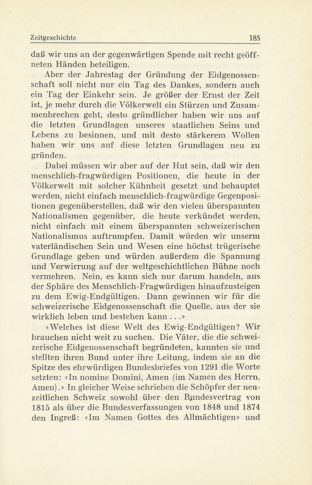 Zur Zeitgeschichte. 2. Aus der Festrede zum 1. August 1940 von Prof. Dr. Ernst Staehelin – Seite 2