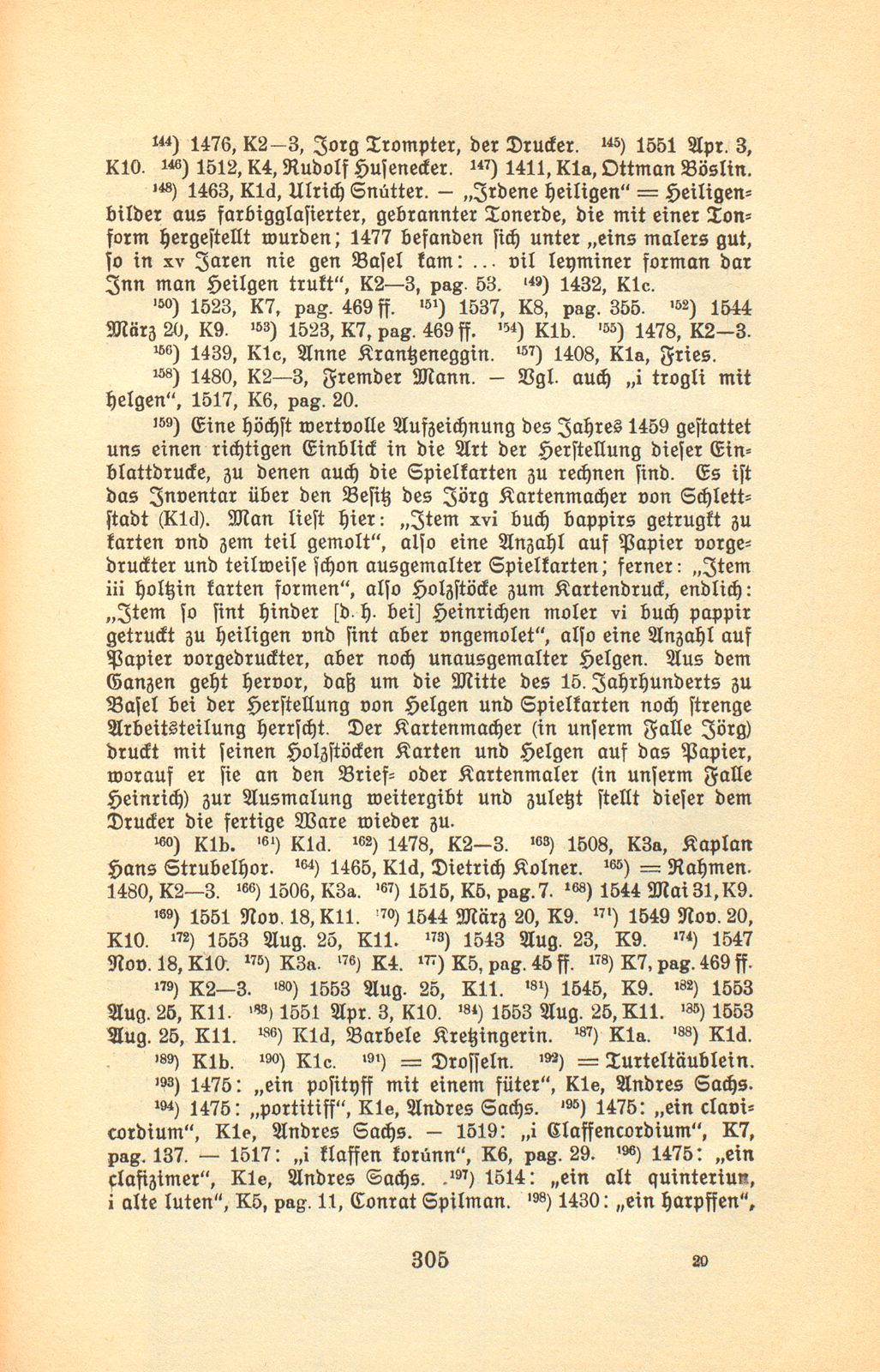 Der Basler Hausrat im Zeitalter der Spätgotik. (An Hand der schriftlichen Überlieferung.) – Seite 65