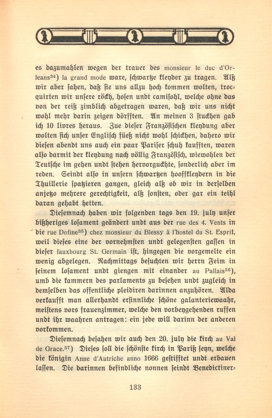 Der Aufenthalt eines Basler Kaufmanns in Paris im Jahre 1701 [Hans Burkhard Respinger] – Seite 15