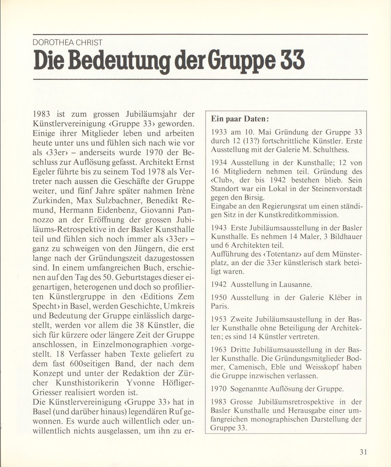 Die Bedeutung der Gruppe 33 – Seite 1