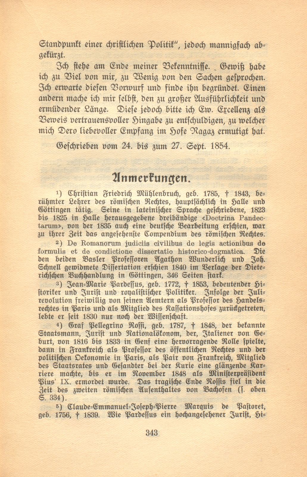 Autobiographische Aufzeichnungen von Prof. Johann Jakob Bachofen – Seite 51