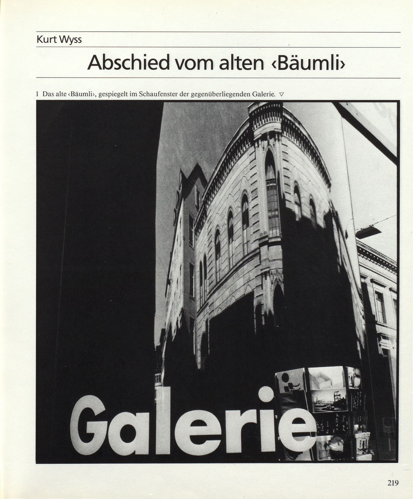 Abschied vom alten ‹Bäumli› – Seite 1