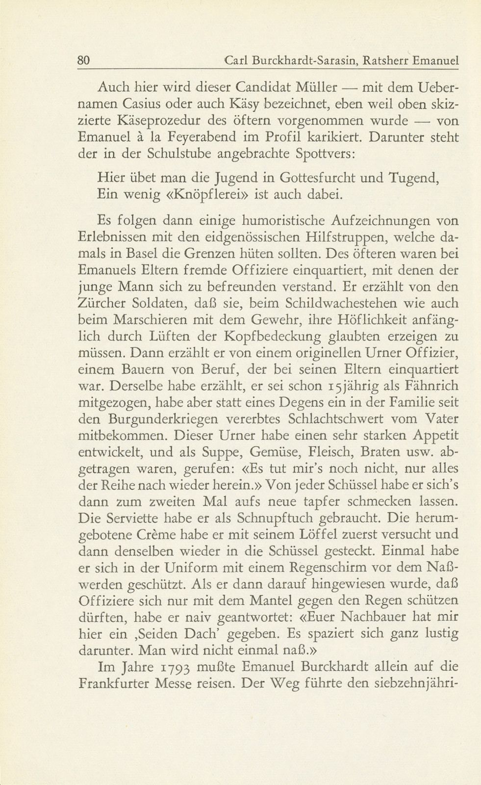 Ratsherr Emanuel Burckhardt-Sarasin und sein ‹Ratsherrenkasten› – Seite 14