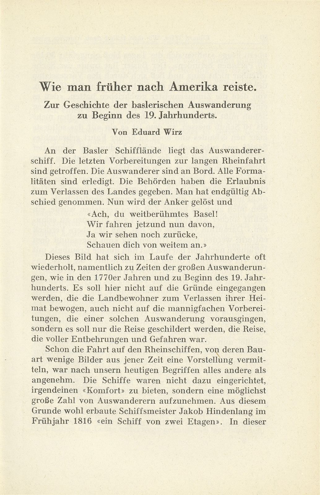 Wie man früher nach Amerika reiste – Seite 1