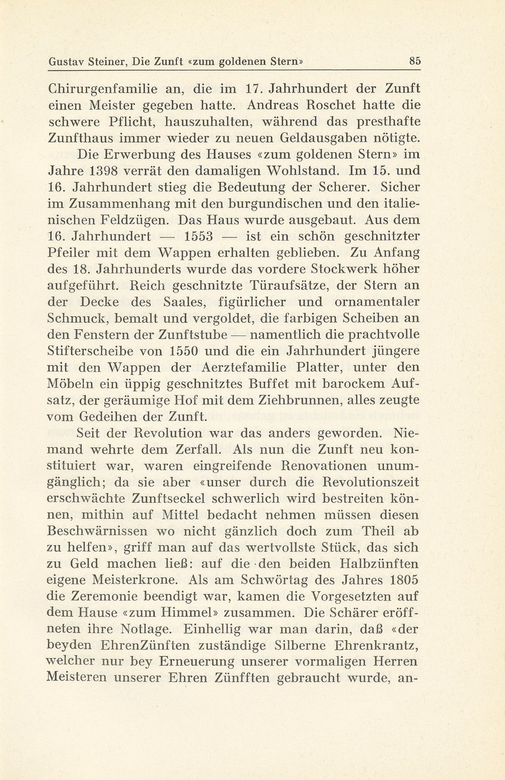 Die Zunft ‹zum goldenen Stern› im 19. Jahrhundert – Seite 17