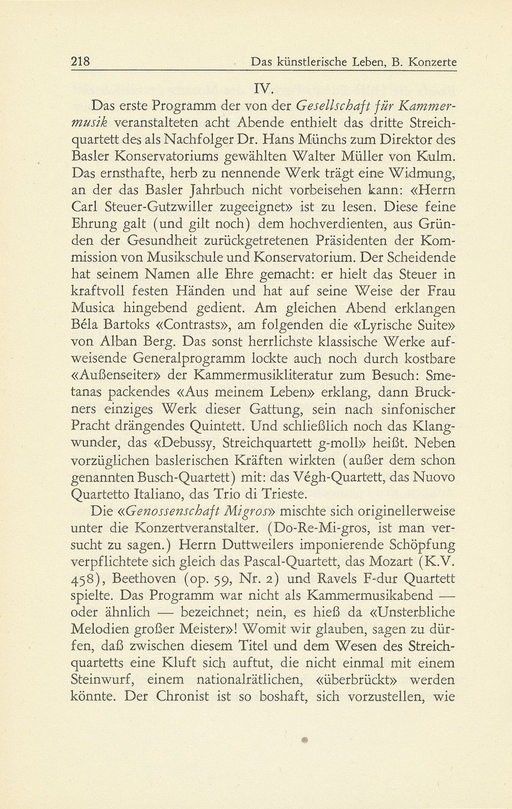 Das künstlerische Leben in Basel vom 1. Oktober 1948 bis 30. September 1949 – Seite 8