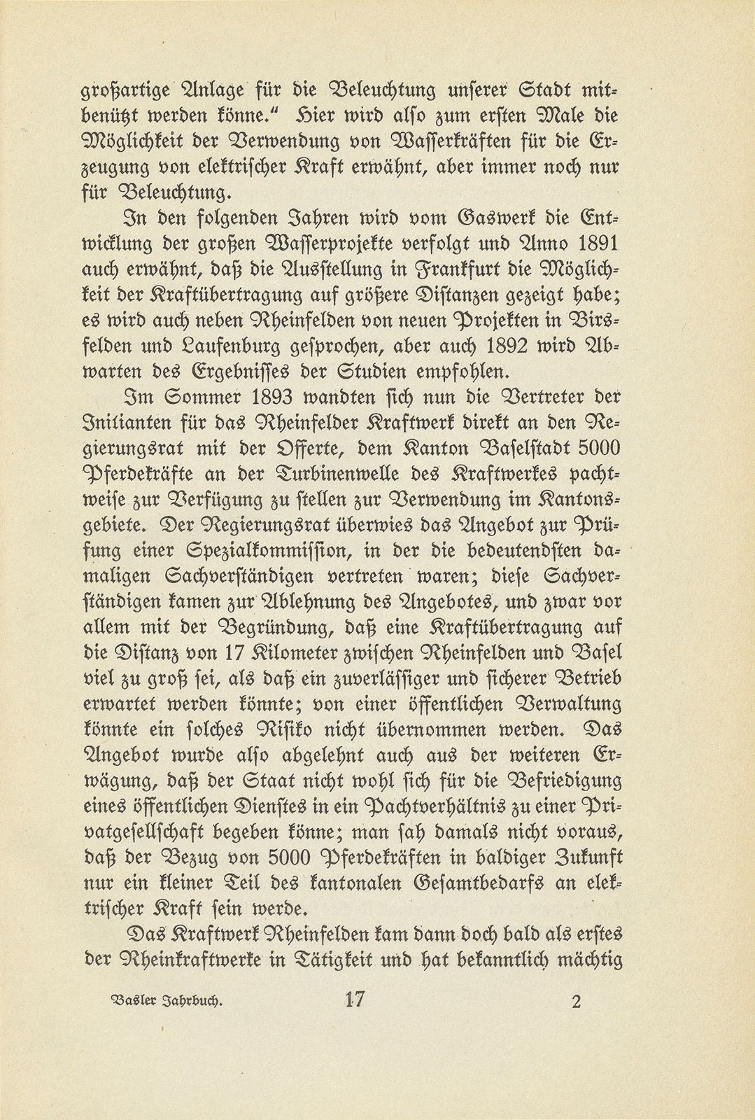 Die Anfänge der öffentlichen Betriebe der Stadt Basel – Seite 17