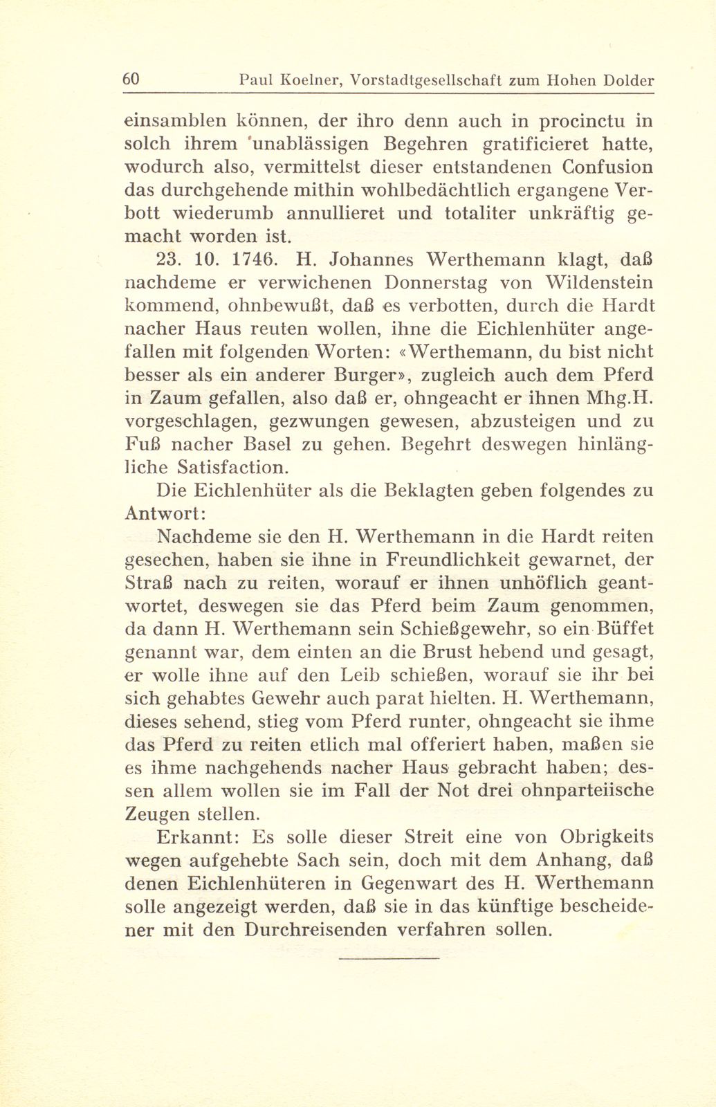 Aus der Gerichtspraxis der Vorstadtgesellschaft zum Hohen Dolder – Seite 46