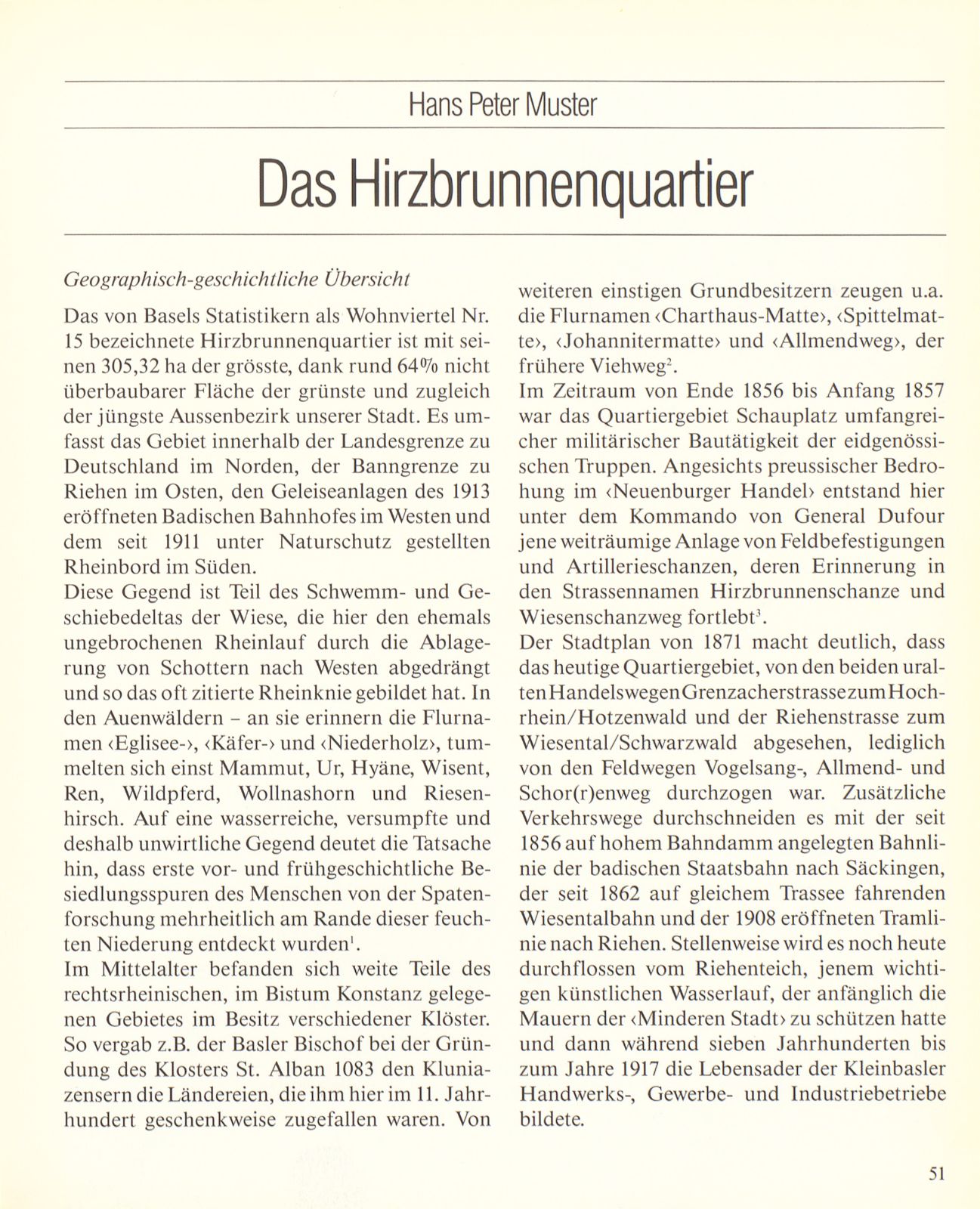 Das Hirzbrunnenquartier – Seite 1