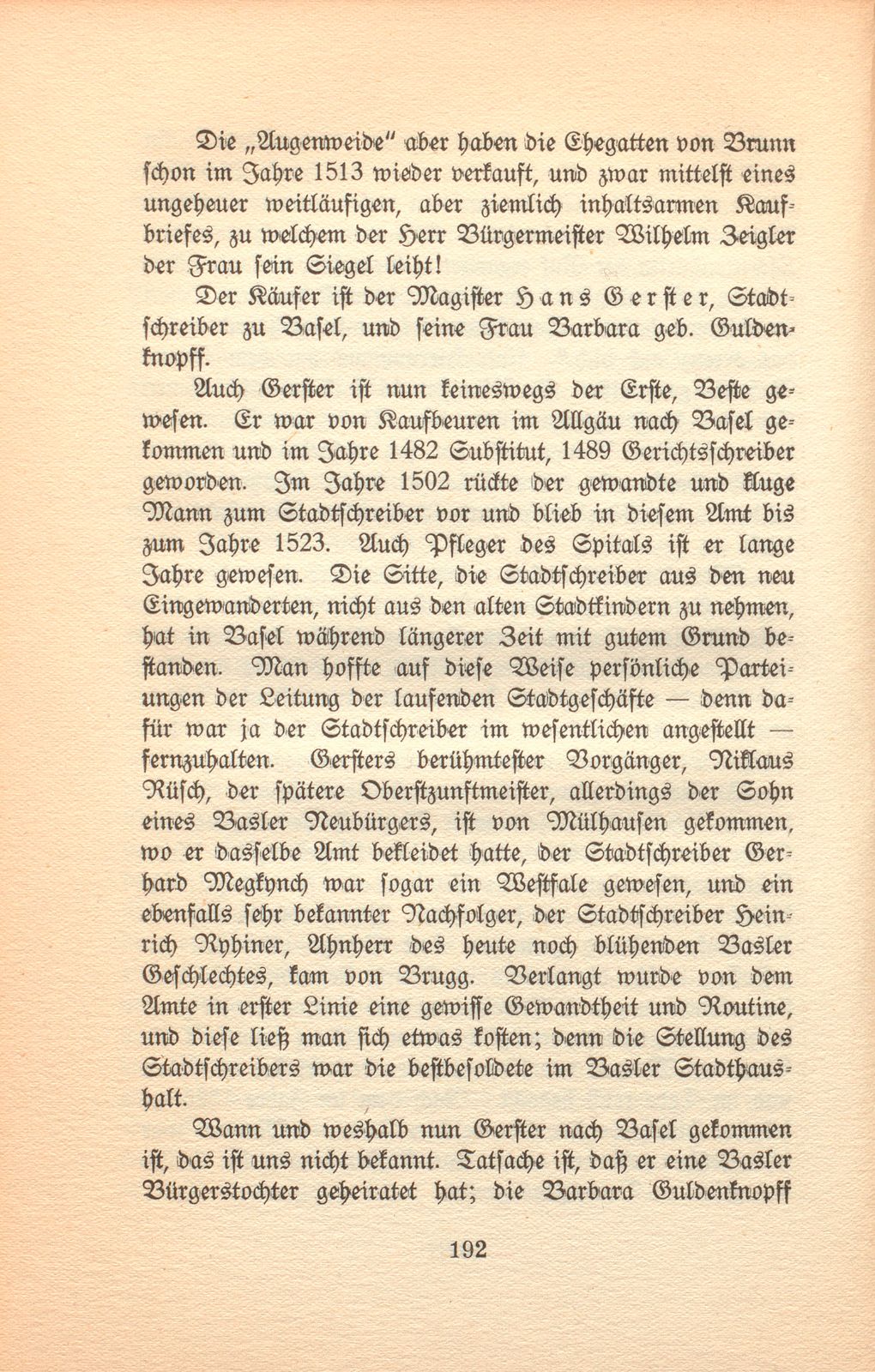 Aus der Geschichte eines alten Basler Hauses [Haus zur ‹Augenweide›] – Seite 19