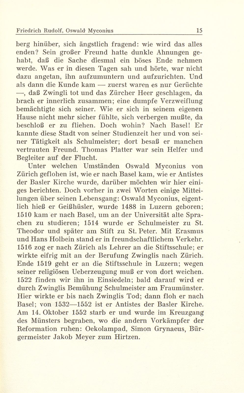 Oswald Myconius, der Nachfolger Oekolampads – Seite 2