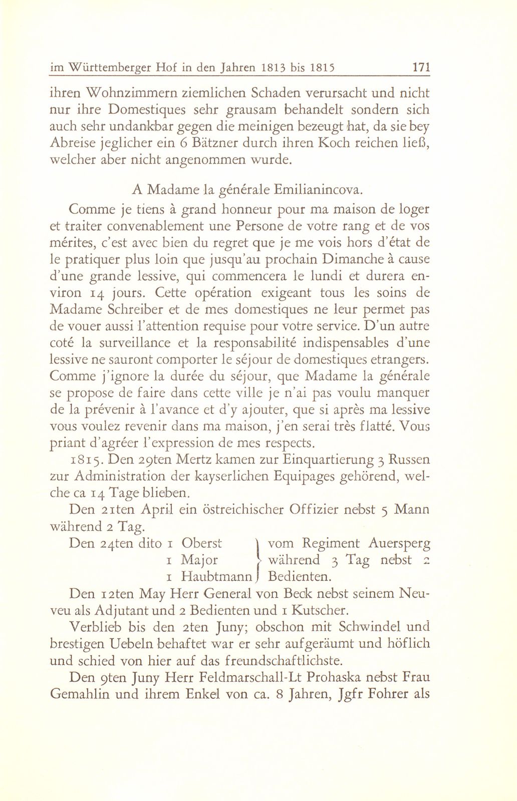 Einquartierungen im Württemberger Hof in den Jahren 1813 bis 1815 – Seite 9