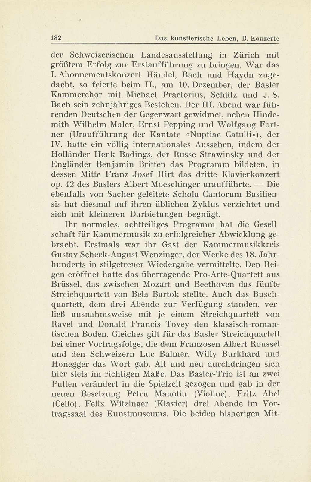 Das künstlerische Leben in Basel vom 1. Oktober 1938 bis 30. September 1939 – Seite 5