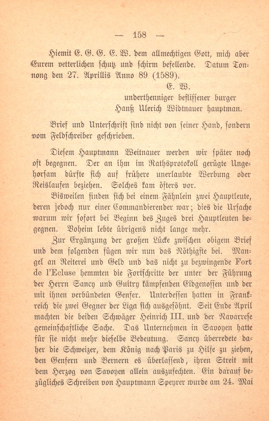 Schicksal einiger Basler Fähnlein in französischem Sold. (1589-1593.) – Seite 9