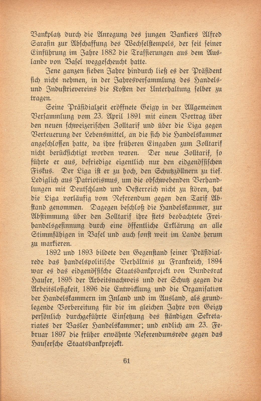 Johann Rudolf Geigy-Merian. 4. März 1830 bis 17. Februar 1917 – Seite 61