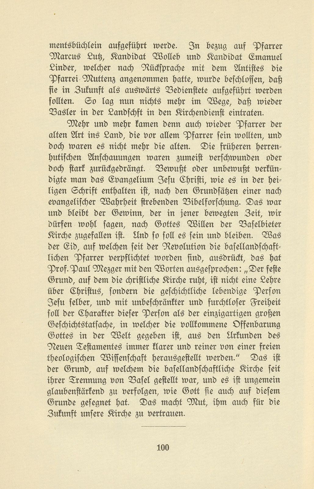 Die Pfarrer im Baselbiet in der Zeit der Trennung von Basel-Stadt – Seite 44