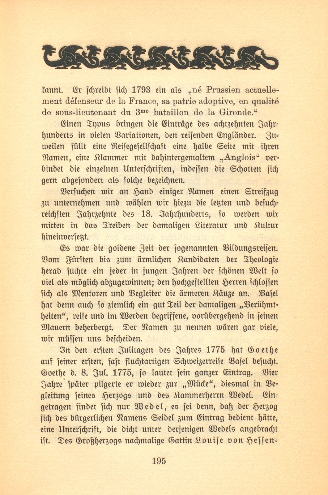 Aus einem Fremdenbuche der öffentlichen Bibliothek der Universität Basel – Seite 3