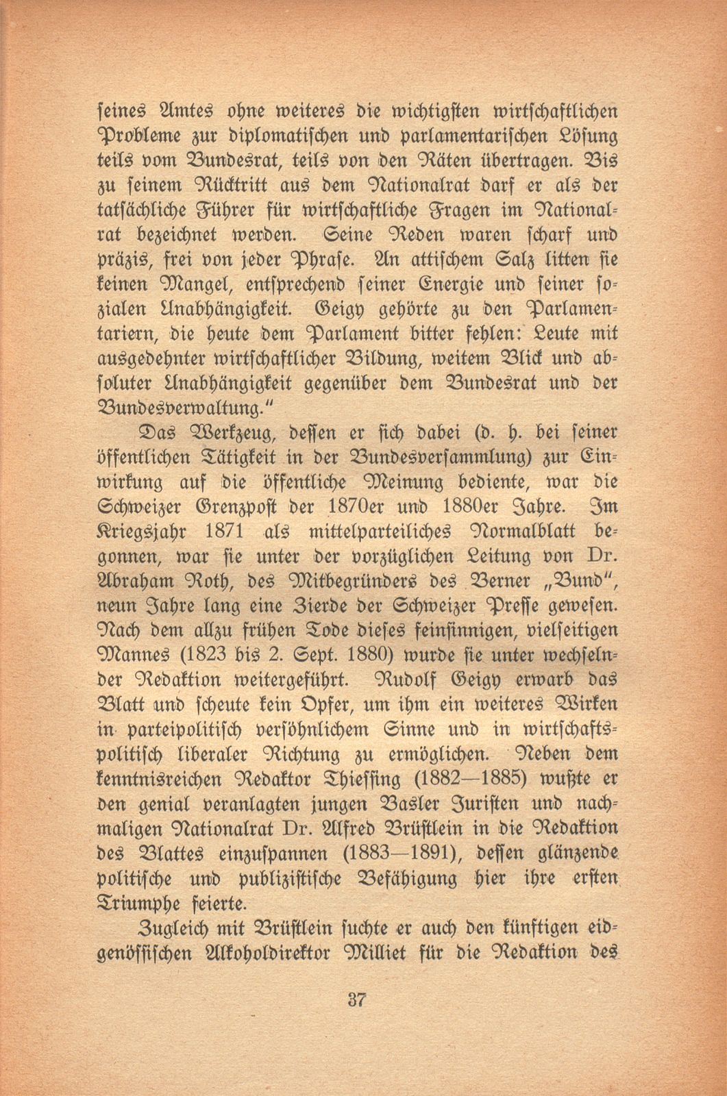 Johann Rudolf Geigy-Merian. 4. März 1830 bis 17. Februar 1917 – Seite 37