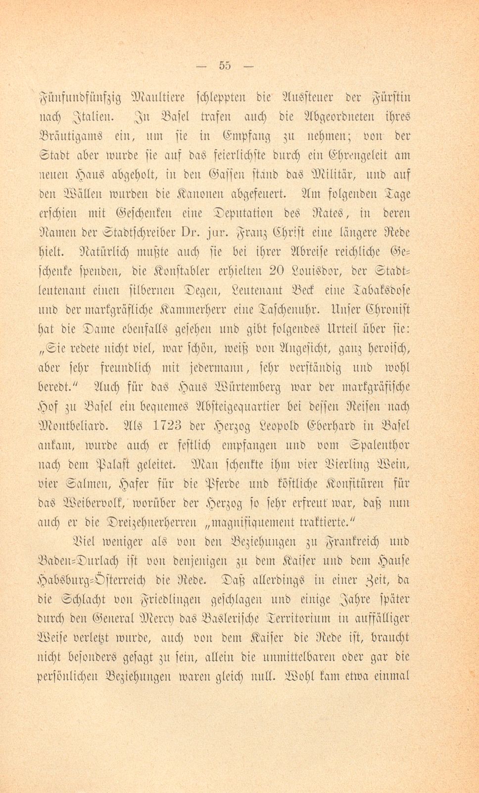 Mitteilungen aus einer Basler Chronik des beginnenden XVIII. Jahrhunderts [Sam. v. Brunn] – Seite 35