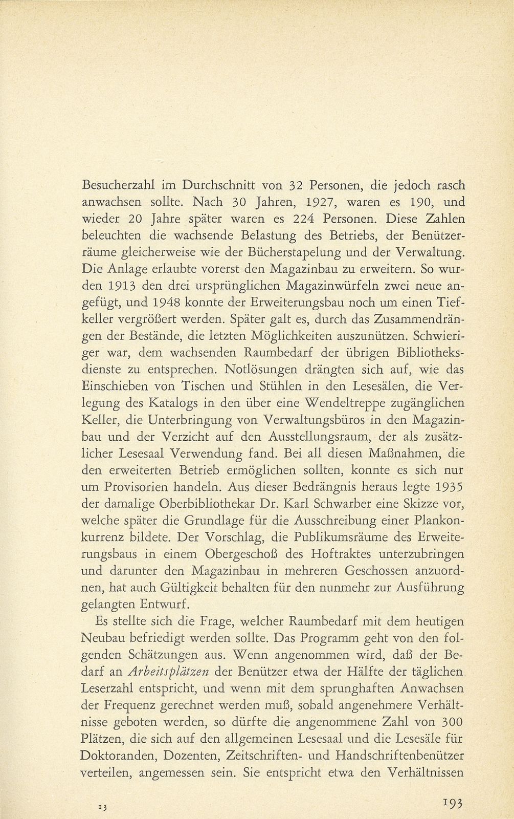 Der Neubau der Basler Universitätsbibliothek (Bauzeit 1962-1968 in zwei Etappen) – Seite 4