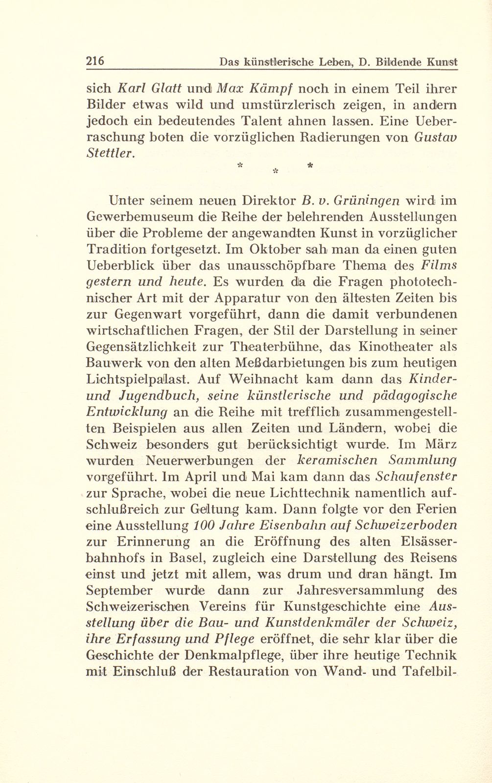 Das künstlerische Leben in Basel vom 1. Oktober 1943 bis 30. September 1944 – Seite 7