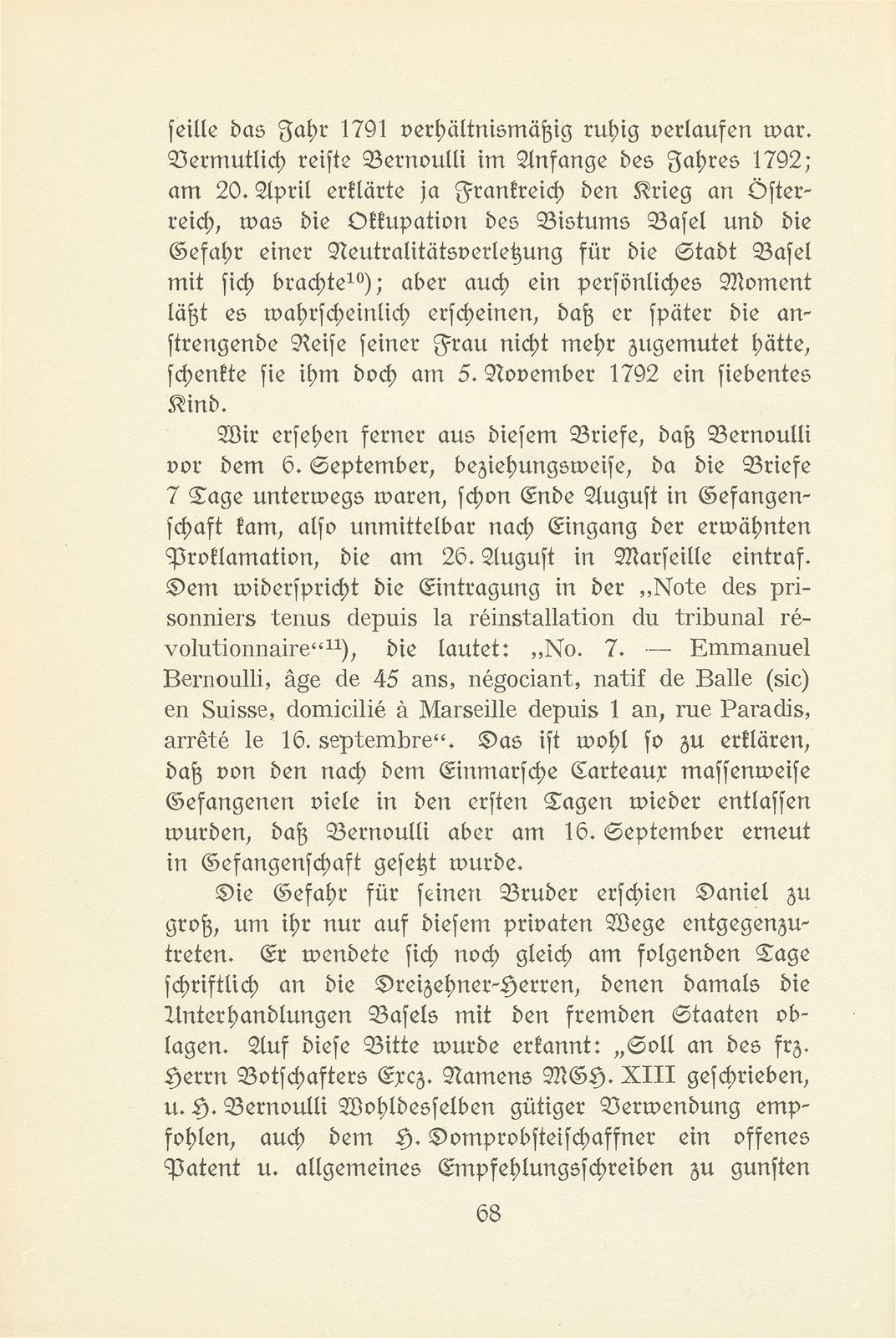 Von der Gefangenschaft eines Baslers in Marseille während der französischen Revolution – Seite 12