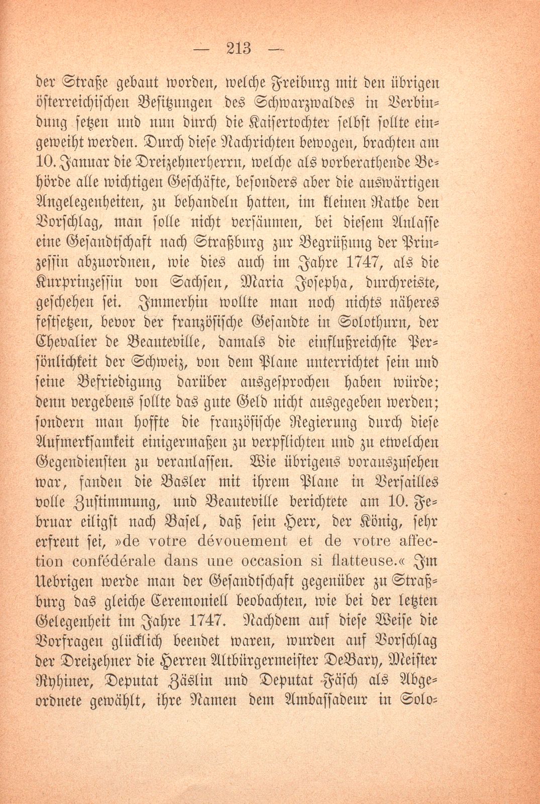 Eine Basler Gesandtschaft des vorigen Jahrhunderts – Seite 3