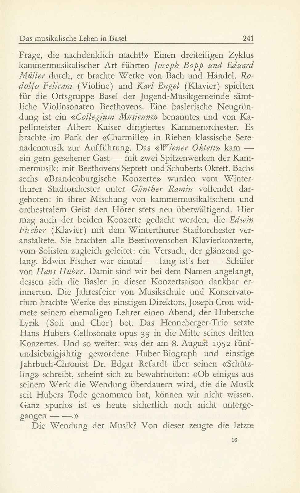 Das musikalische Leben in Basel vom 1. Oktober 1951 bis 30. September 1952 – Seite 4