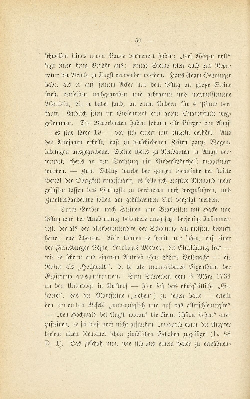 Zerstörung und Erhaltung der römischen Ruinen zu Augst – Seite 15