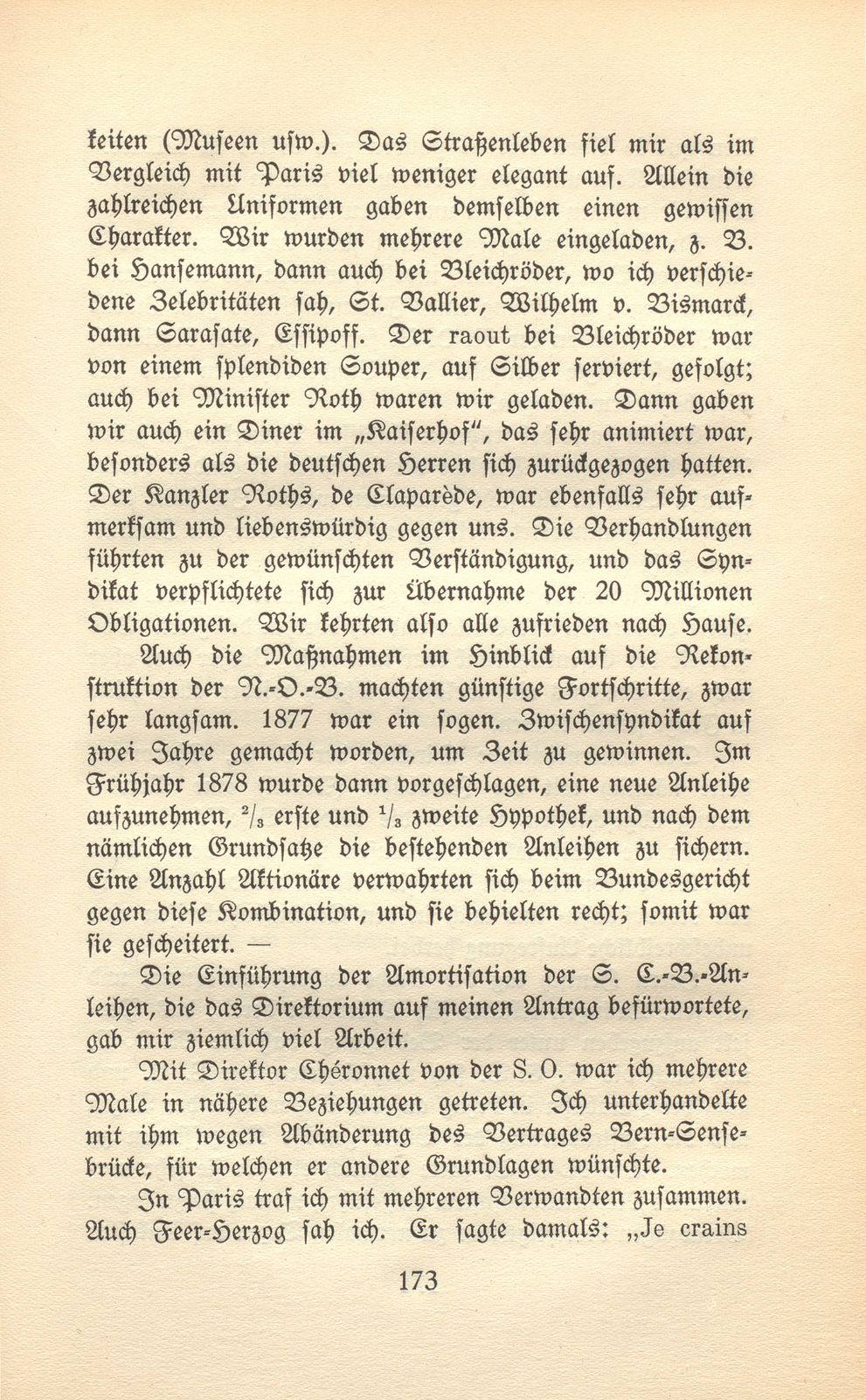 Von den Schweizer Bahnen und Banken in der kritischen Zeit der 1870er und der 1880er Jahre – Seite 29