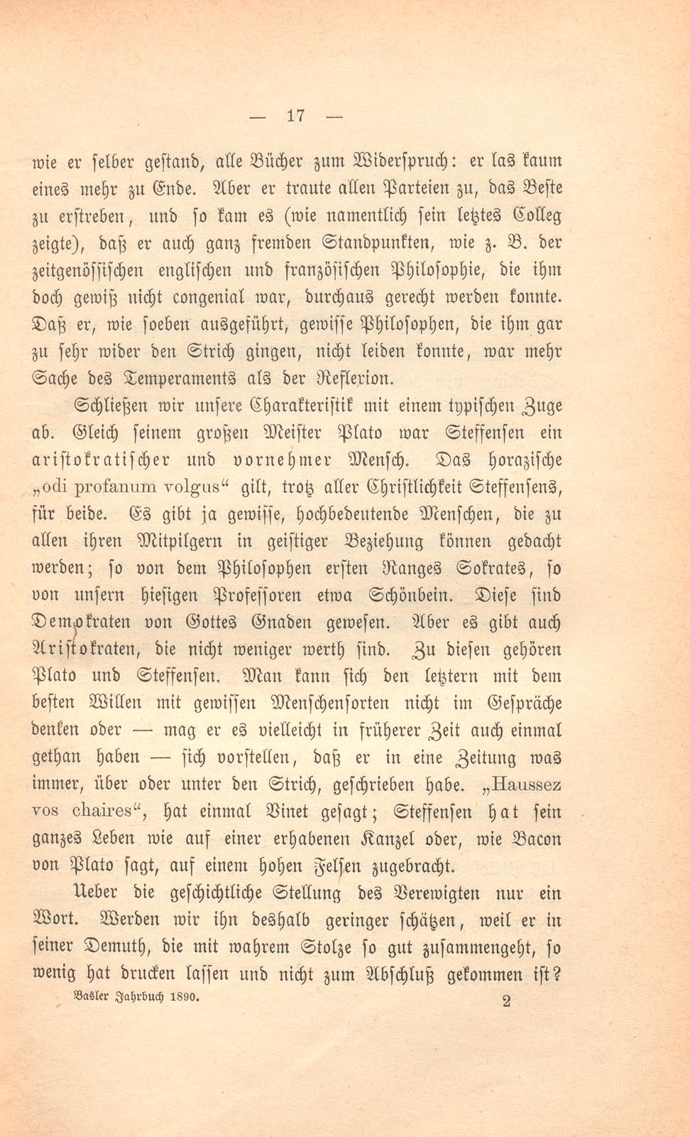 Erinnerungen an Karl Steffensen, Professor der Philosophie – Seite 17