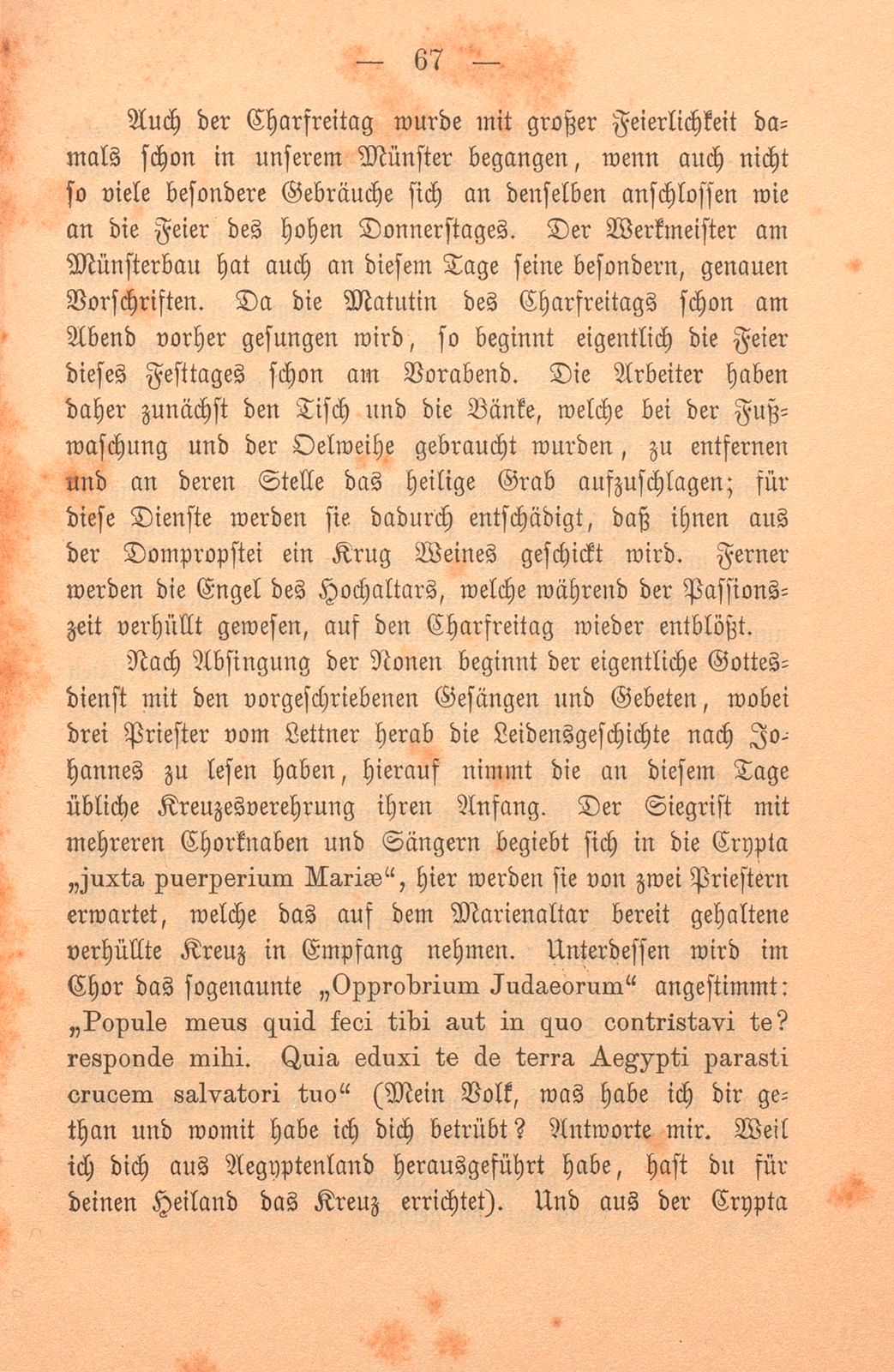 Eine Charwoche im alten Basler Münster – Seite 27