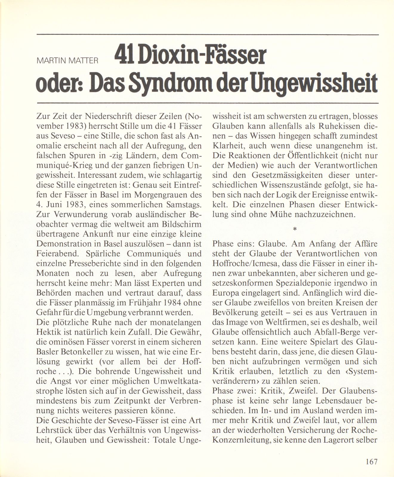 41 Dioxin-Fässer oder: Das Syndrom der Ungewissheit – Seite 1