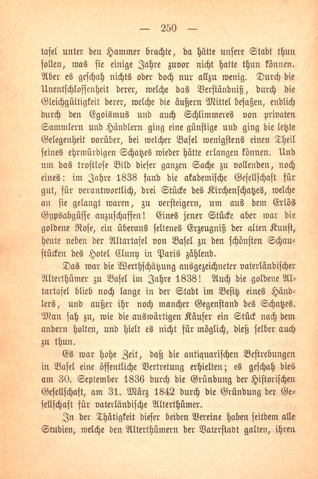 Die Erhaltung vaterländischer Alterthümer in Basel – Seite 26