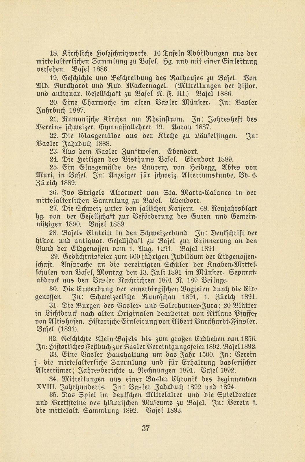 Albert Burckhardt-Finsler 18. November 1854 – 2. August 1911 – Seite 37