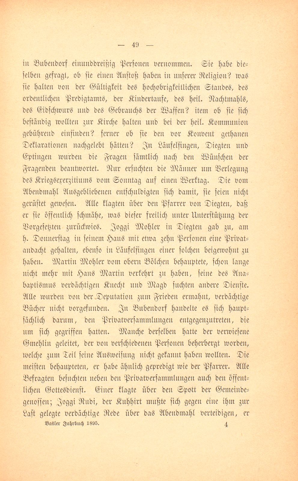 Die Basler Separatisten im ersten Viertel des XVIII. Jahrhunderts – Seite 20