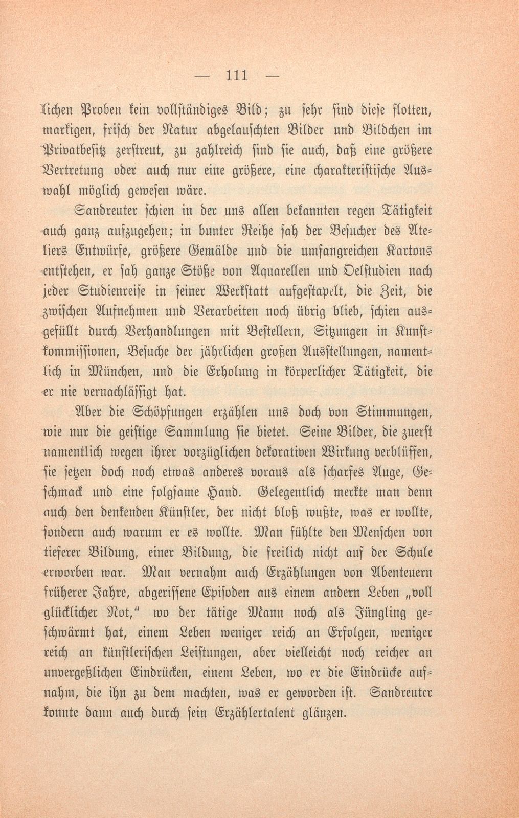 Hans Sandreuter. Rede gehalten bei der Eröffnung der Sandreuter-Ausstellung im März 1902 von Heinrich Alfred Schmid – Seite 4