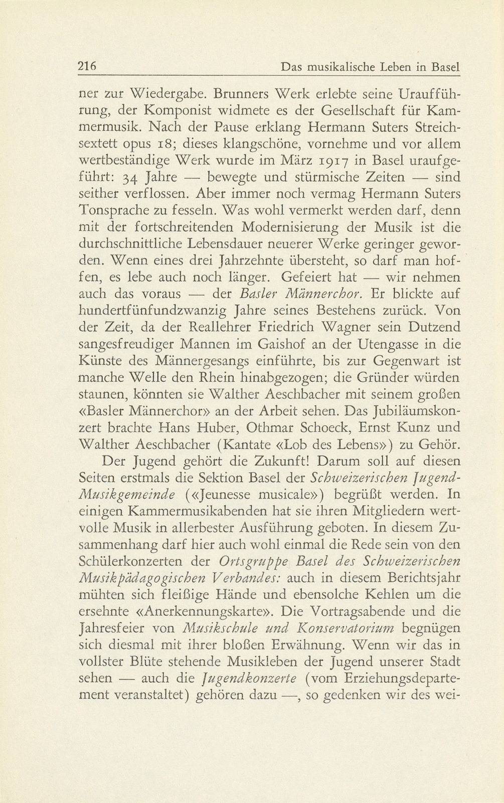 Das musikalische Leben in Basel vom 1. Oktober 1950 bis 30. September 1951 – Seite 2