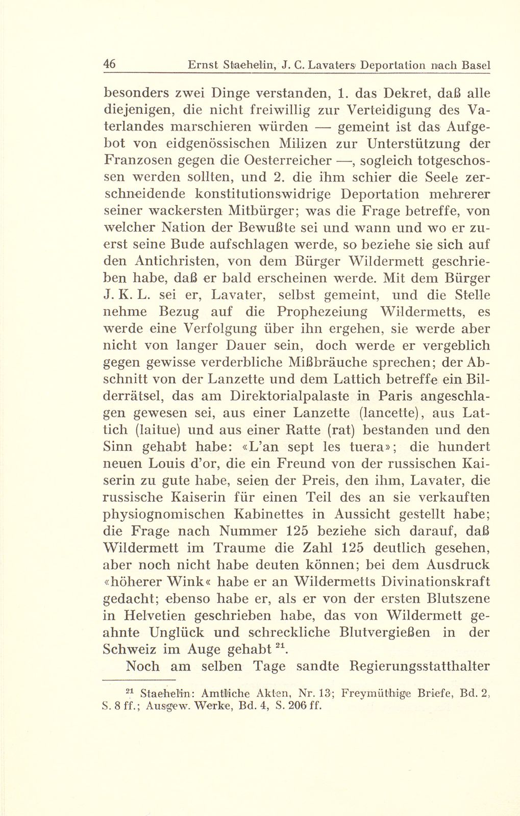 Johann Caspar Lavaters Deportation nach Basel im Jahre 1799 – Seite 16