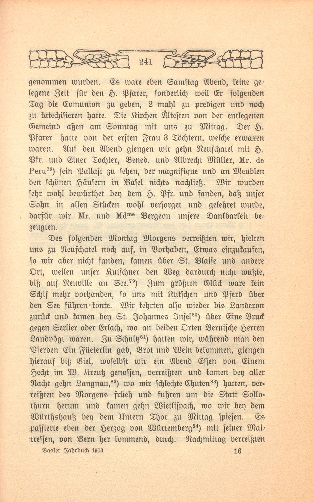 Beschreibung einer Badereise, die der Schultheiss von Liestal, Joh. David Hebdenstreit, anno 1775 mit seiner Frau nach Leuk gethan. (War damals 53 Jahre alt.) – Seite 28