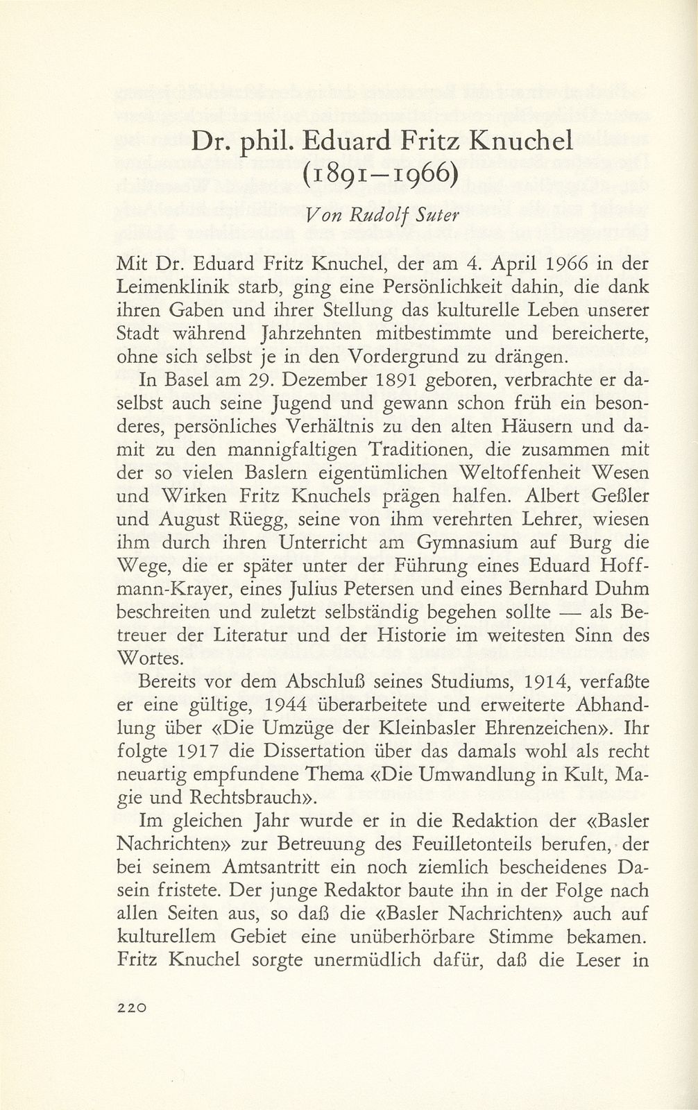 Dr. phil. Eduard Fritz Knuchel (1891-1966) – Seite 1